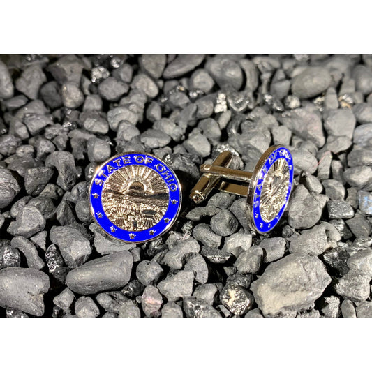 Gold or Silver State Seal Cufflinks