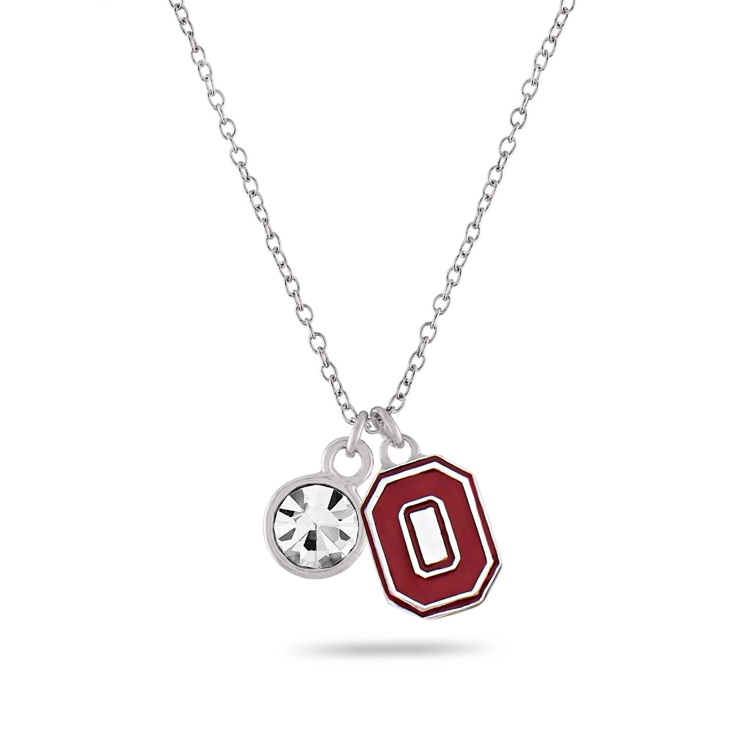 OSU Block "O" Necklace with Crystal