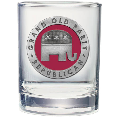 Proud to be Democrat/Republican Double Old Fashioned Glass