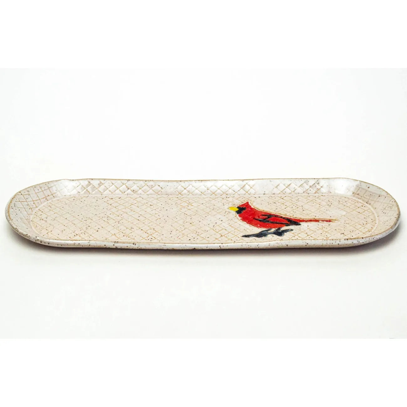 12" Handmade Cardinal Platter