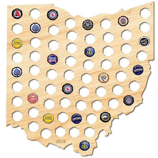 Ohio Bottle Cap Map