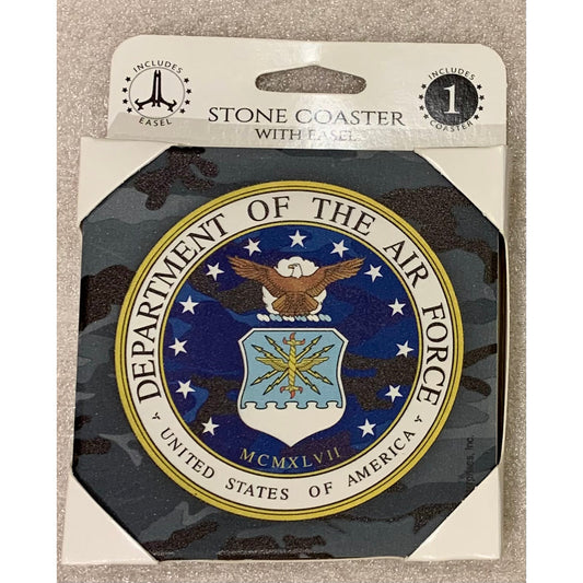 Military, Police & Firefighter Stone Coasters w/ Easel
