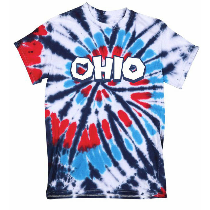 Red White Blue Kids Tie Dye Shirt – Statehouse Museum Shop