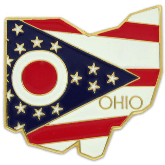 Ohio Flag Shaped Lapel