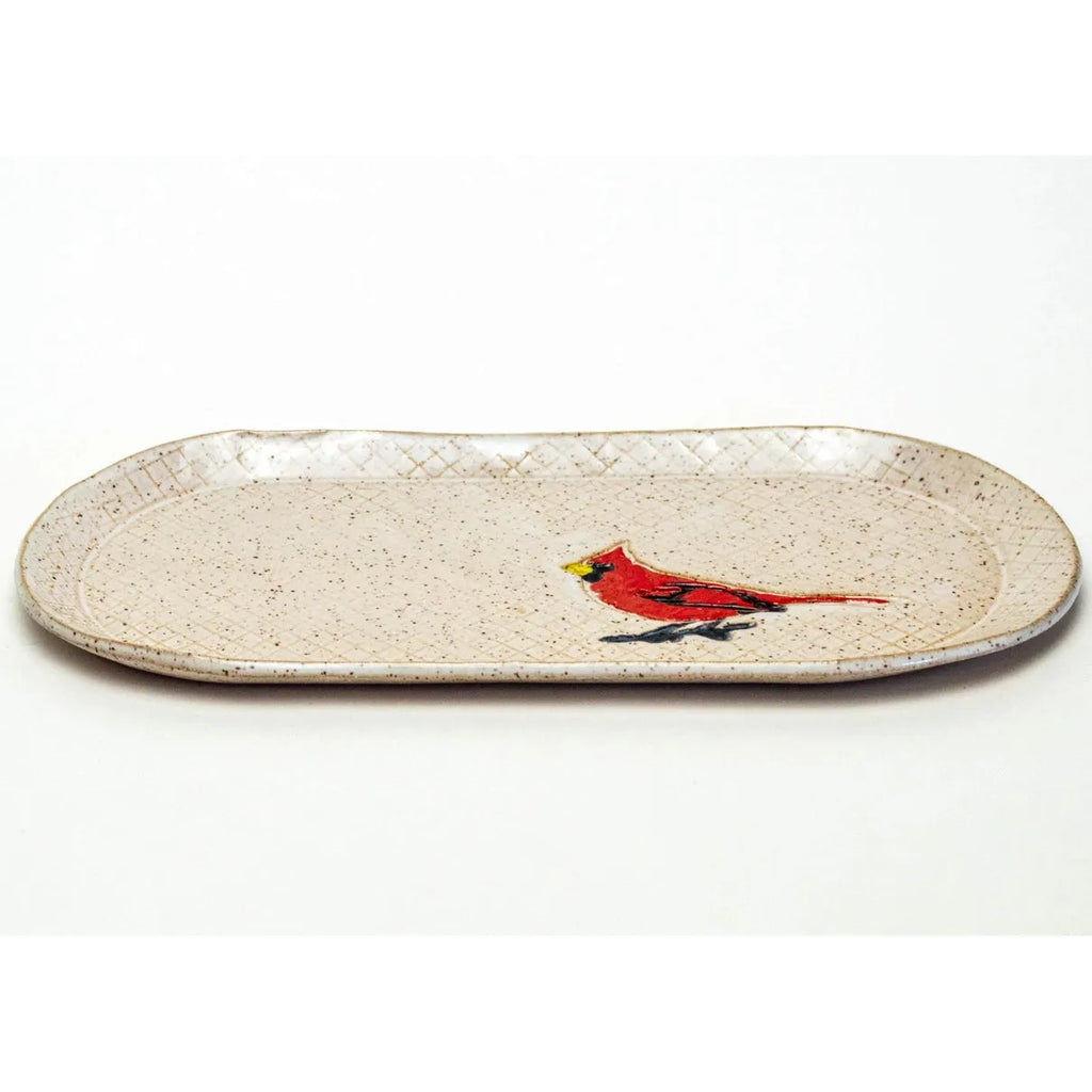10" Handmade Cardinal Platter