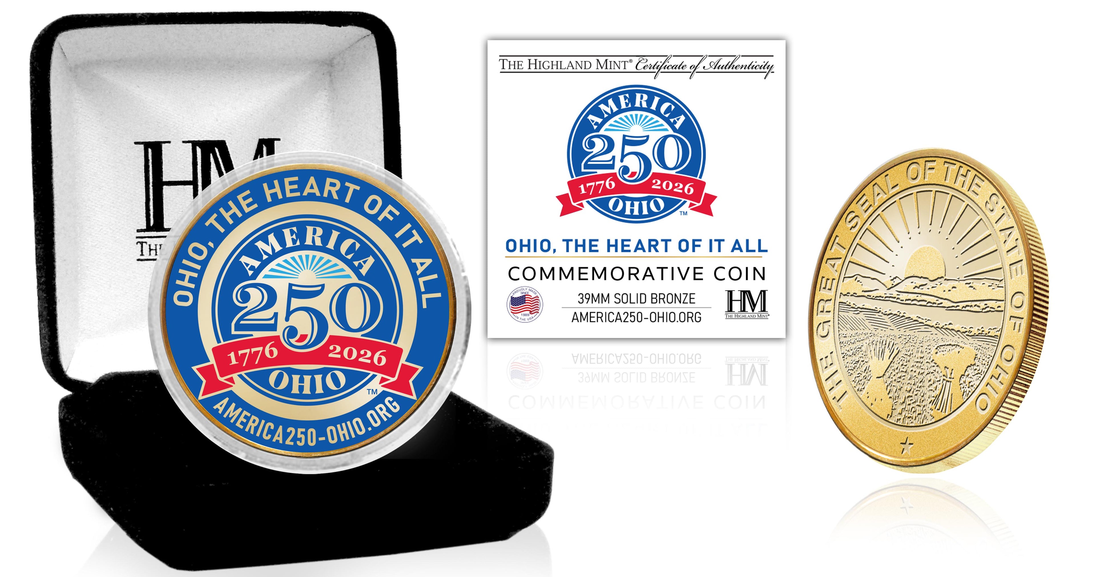 PREORDER America 250-Ohio Bronze Commemorative Coin