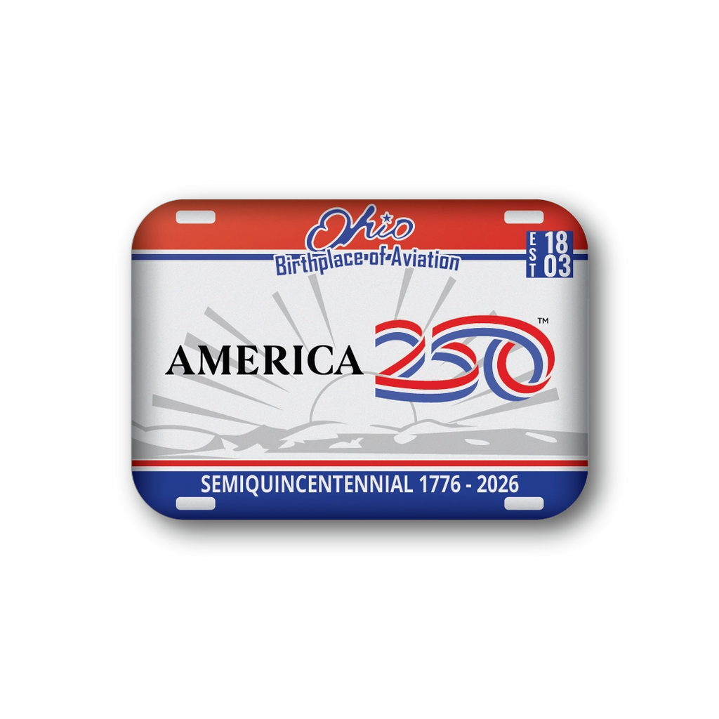 America 250 Ohio License Plate Magnet