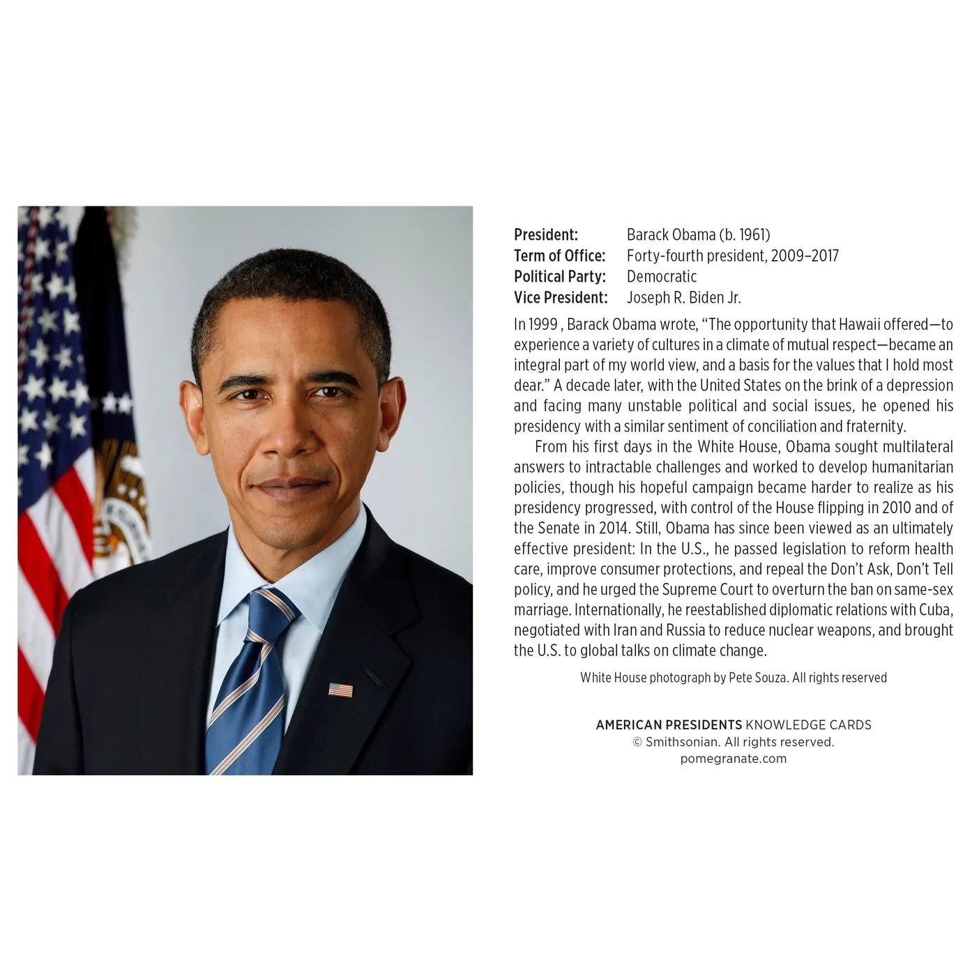 American Presidents Knowledge Cards