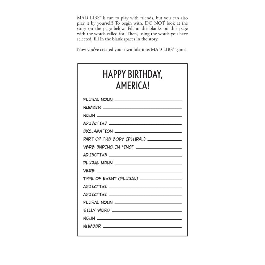 All American Mad Libs
