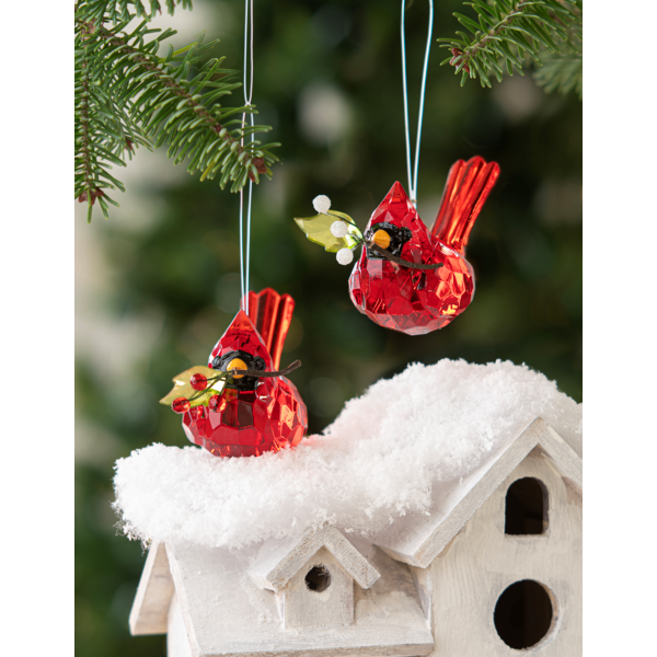 Cardinal with Berry Branch Ornament