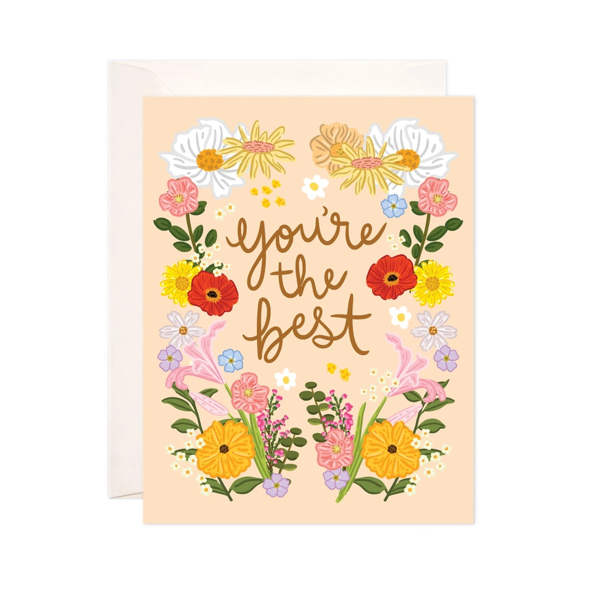 You're the Best Floral Love & Friendship Card
