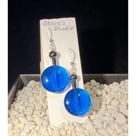 Blue Acrylic Earrings