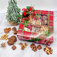 Dietsch Brothers Merry Christmas Gift Box Holiday Chocolates, Caramels & Nuts