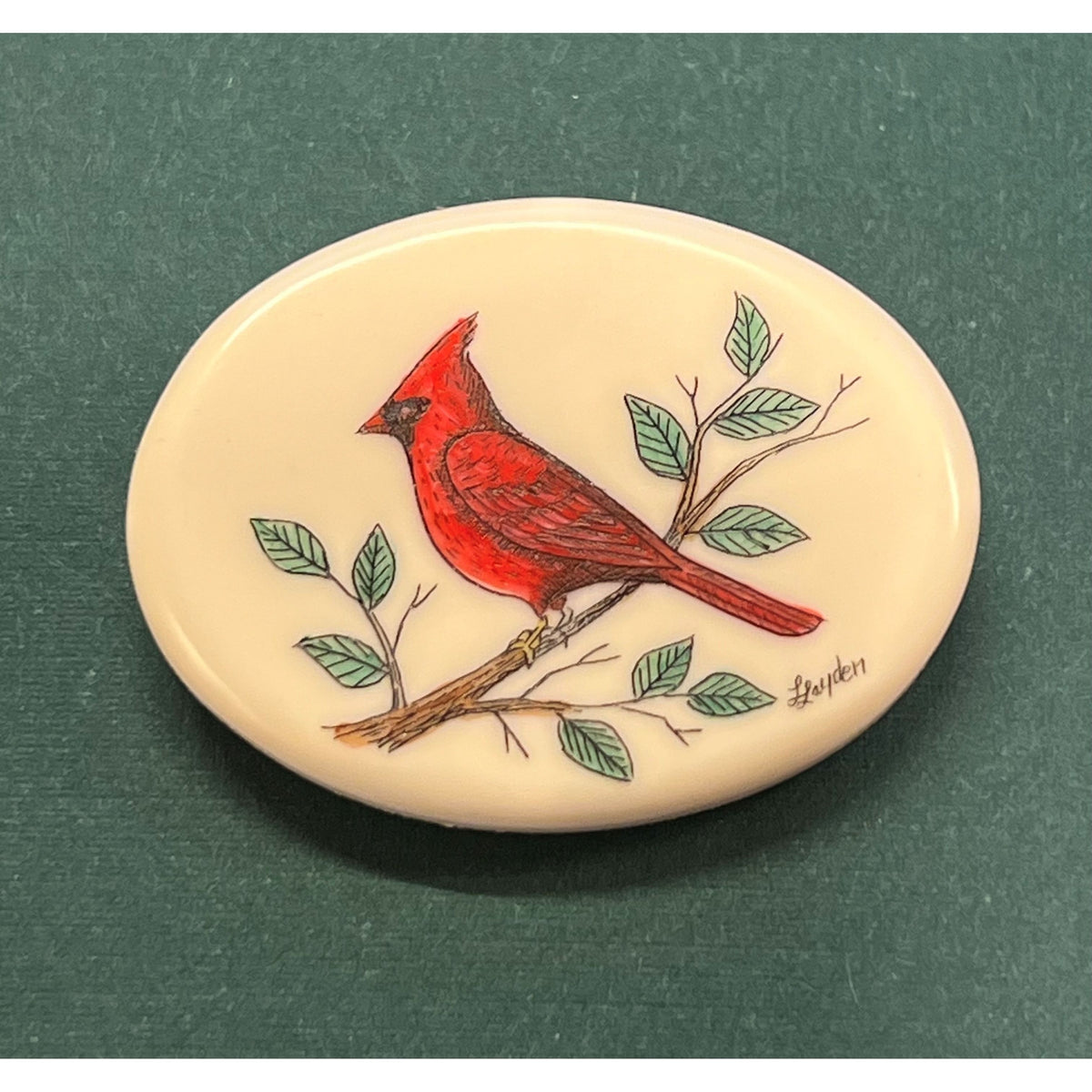 Handcrafted Cardinal Pin