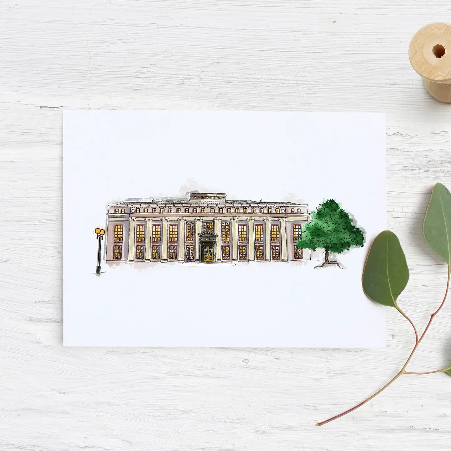 Columbus City Hall Card by Local Artist