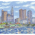 Columbus Skyline Magnet by Jim Siemer