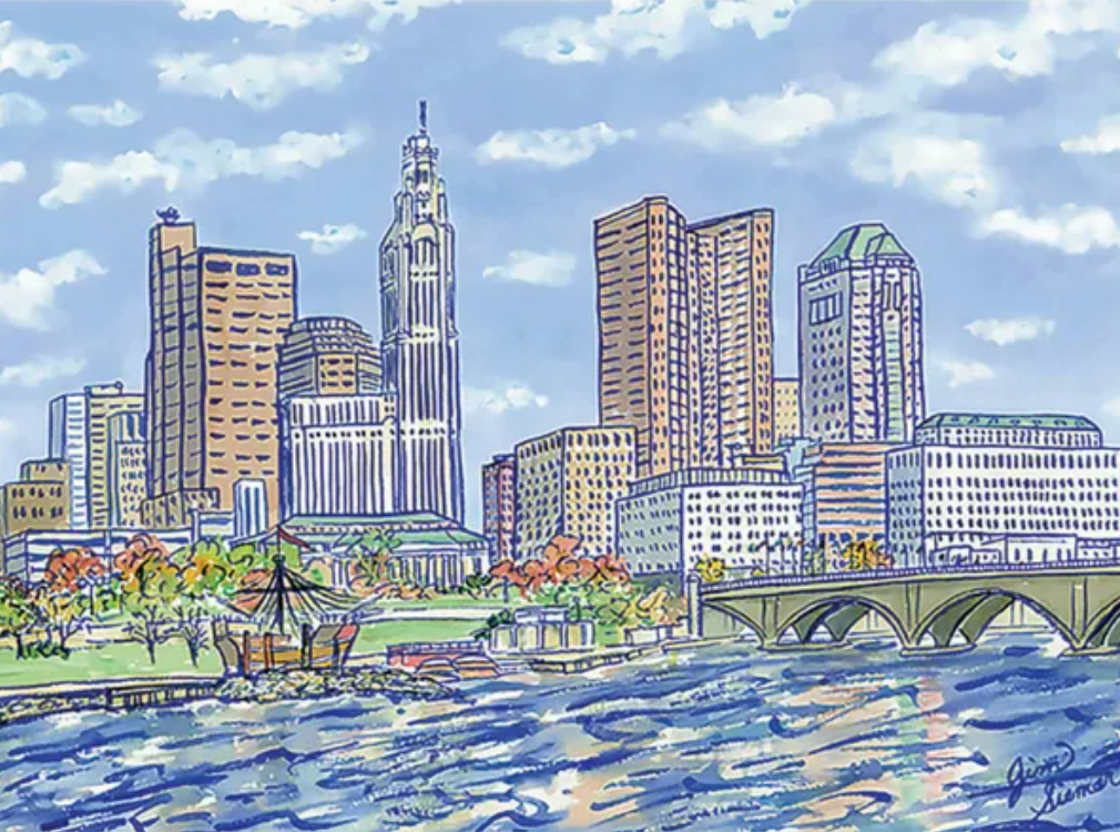 Columbus Skyline Notecard