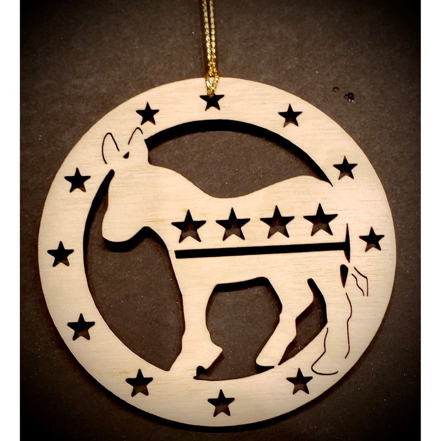 Democrat Wooden Ornament
