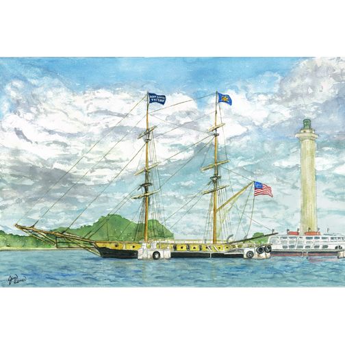 US Brig Niagara Docked at Put-In-Bay 8x10 Print