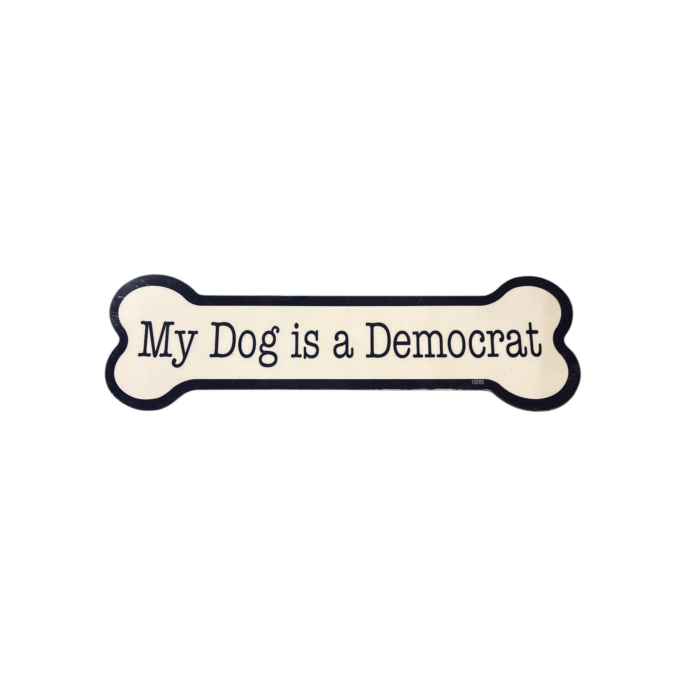 Dogbone Magnet My Dog digs the Statehouse/is a Republican/is a Democrat