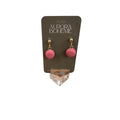 Dark Pink Mini Macaron Dangle Earrings