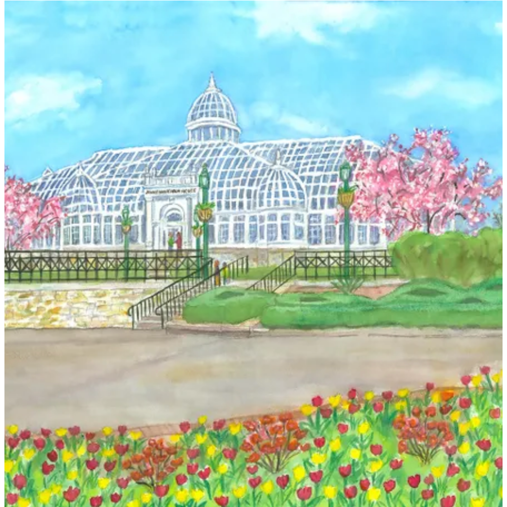 Franklin Park Conservatory 5x7 Print by Jim Siemer