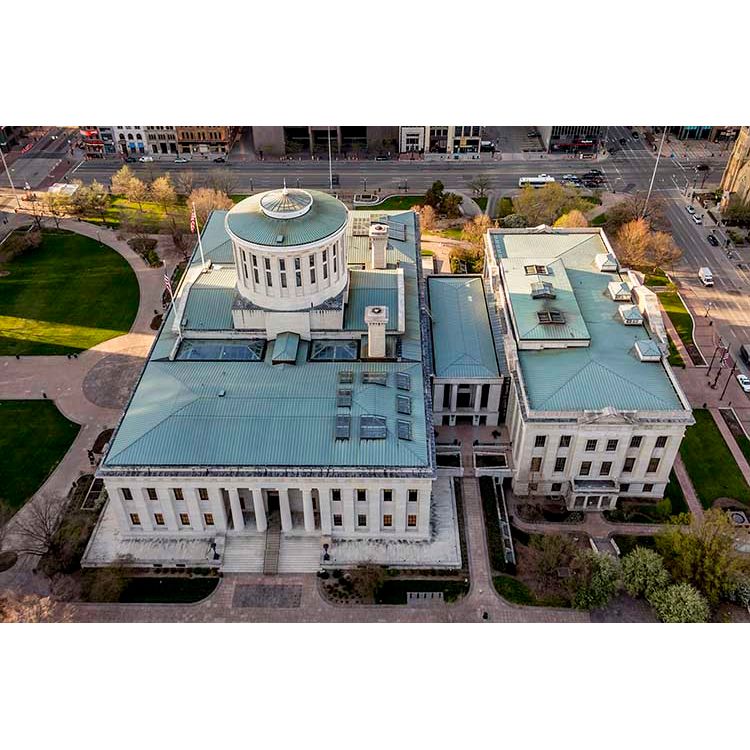 From Above Framed Photograph Ohio Statehouse