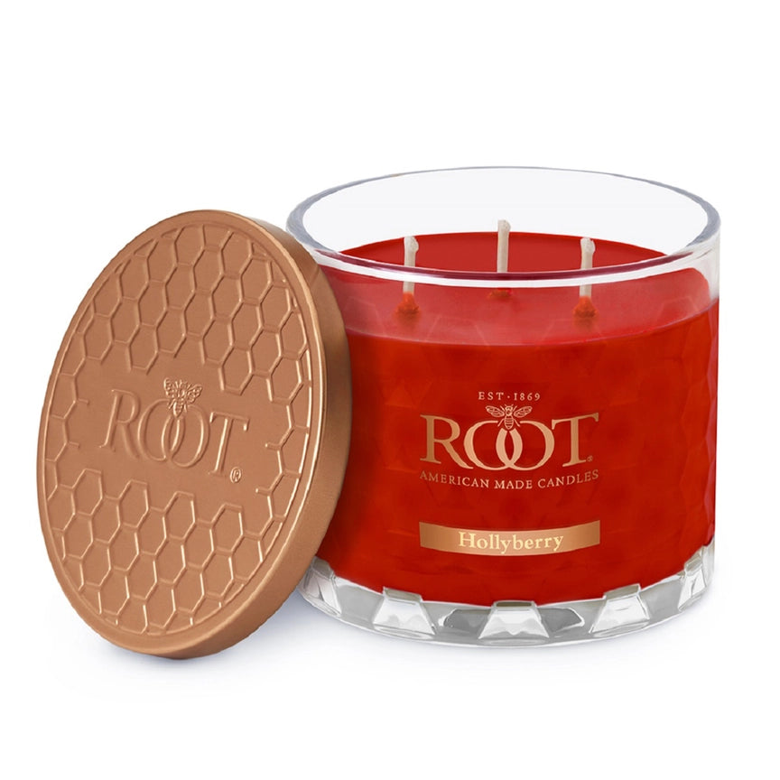 ROOT 3-Wick Hollyberry Honeycomb Candle