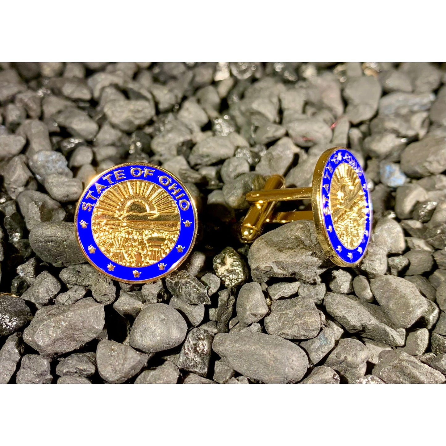 Gold or Silver State Seal Cufflinks