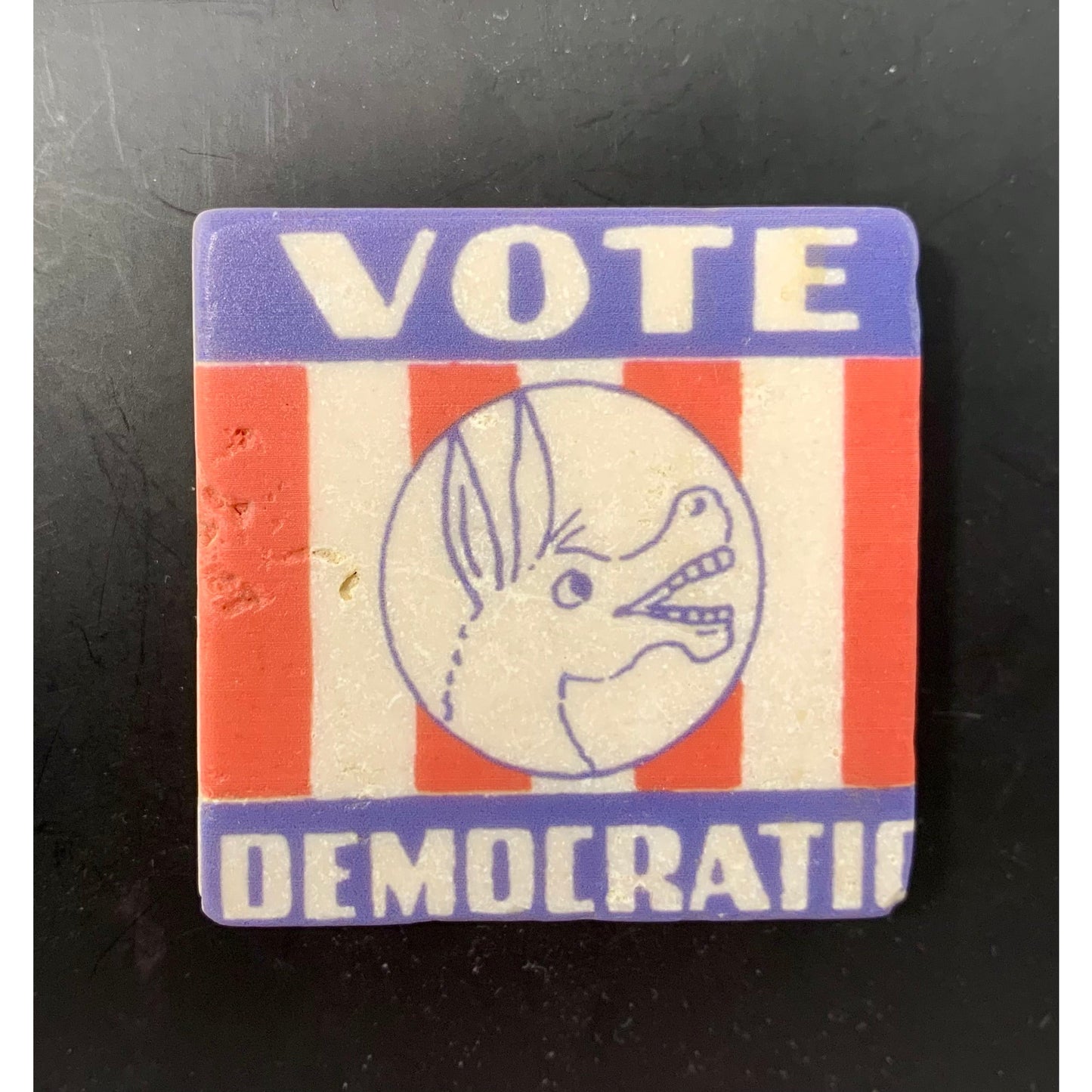 Vote Democratic Stone Magnet