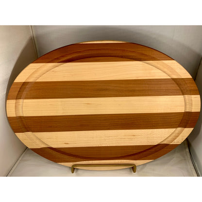 Oval Striped Style Cutting Board