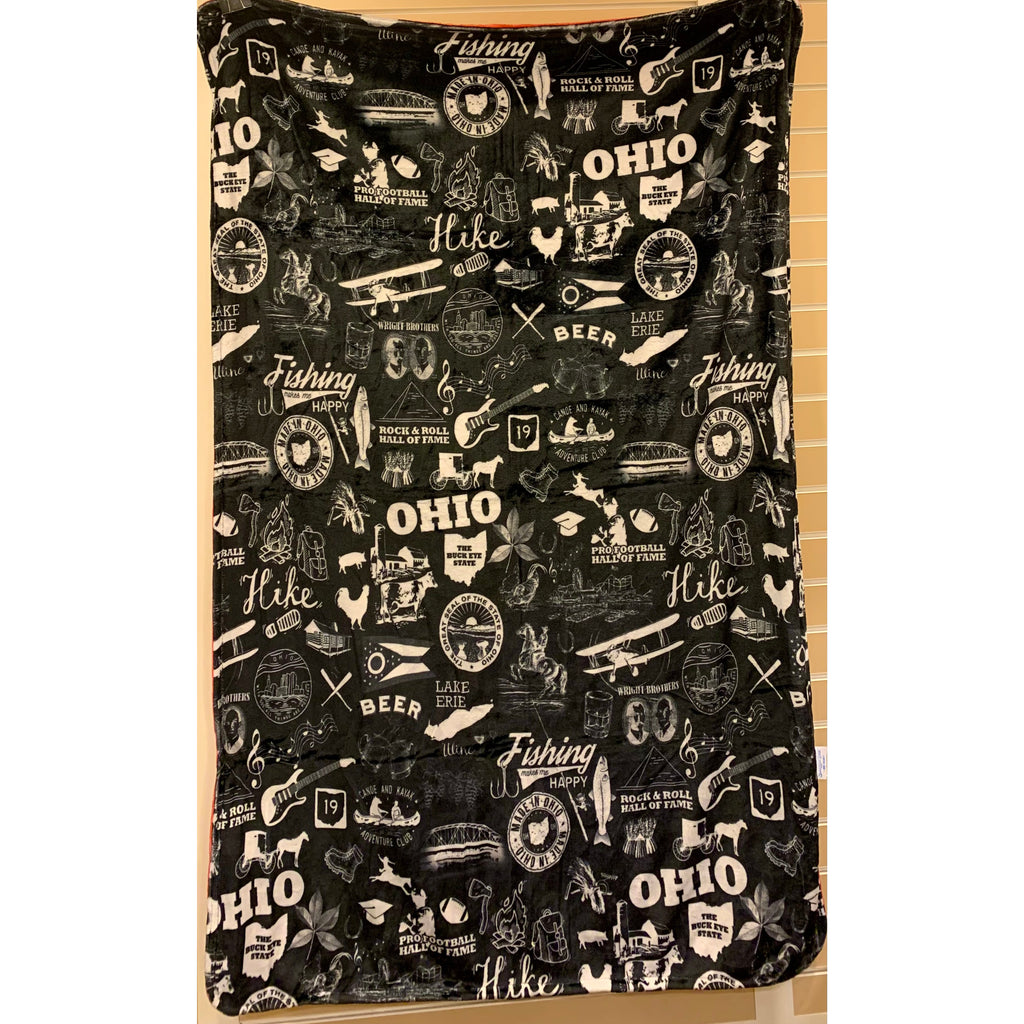 Ohio Chalk Plush Blanket