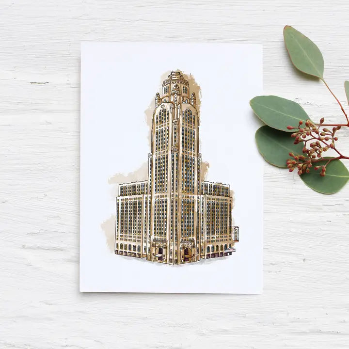 LeVeque Tower Card by Local Artist