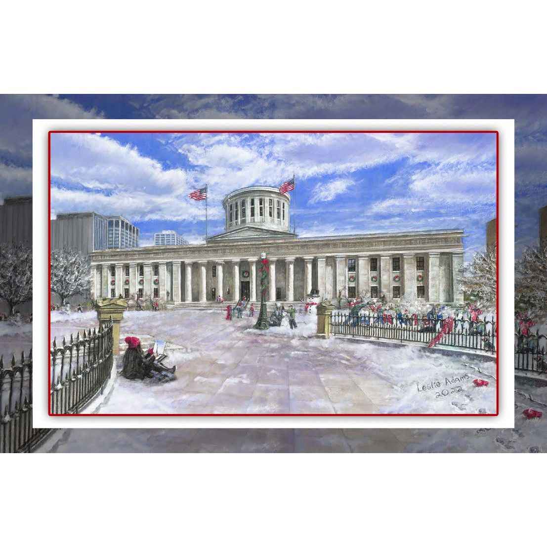 Leslie Adams Statehouse Holiday Cards Set of 12