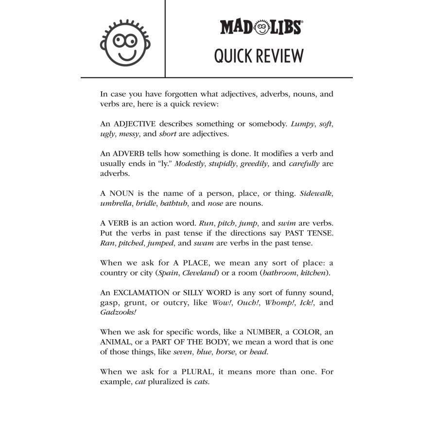 All American Mad Libs