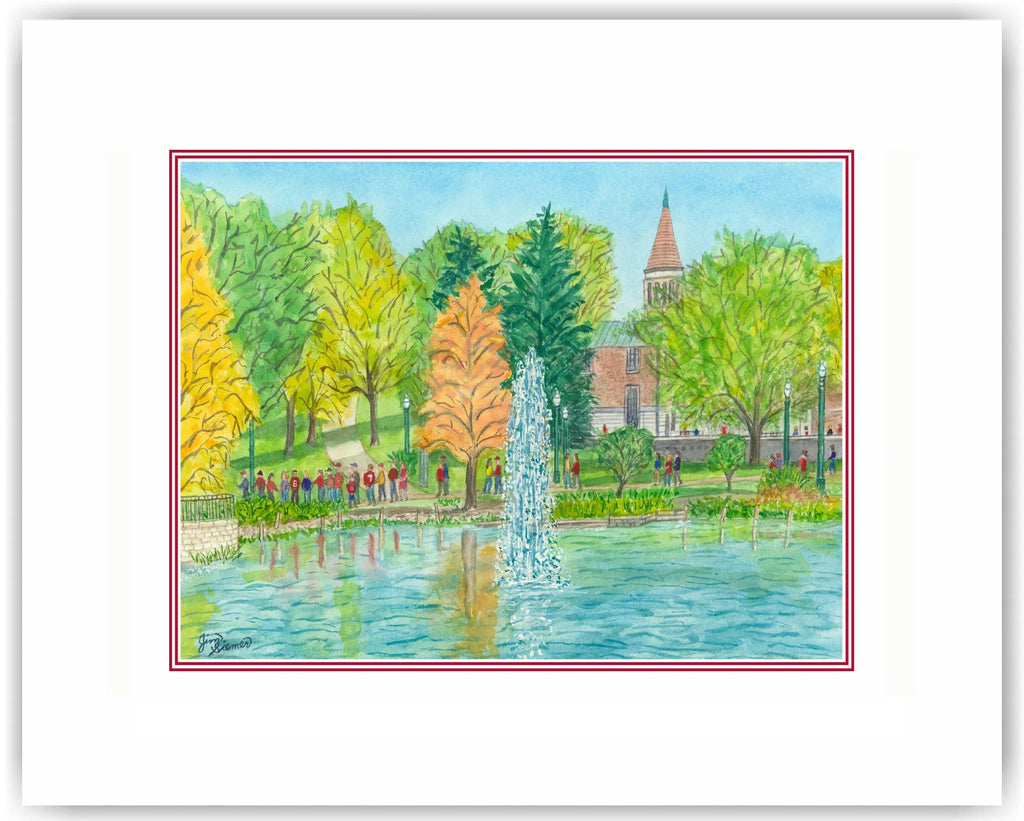 Mirror Lake on Game Day 11x14 Print by Jim Siemer