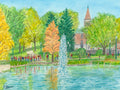 Mirror Lake on Game Day 11x14 Print by Jim Siemer