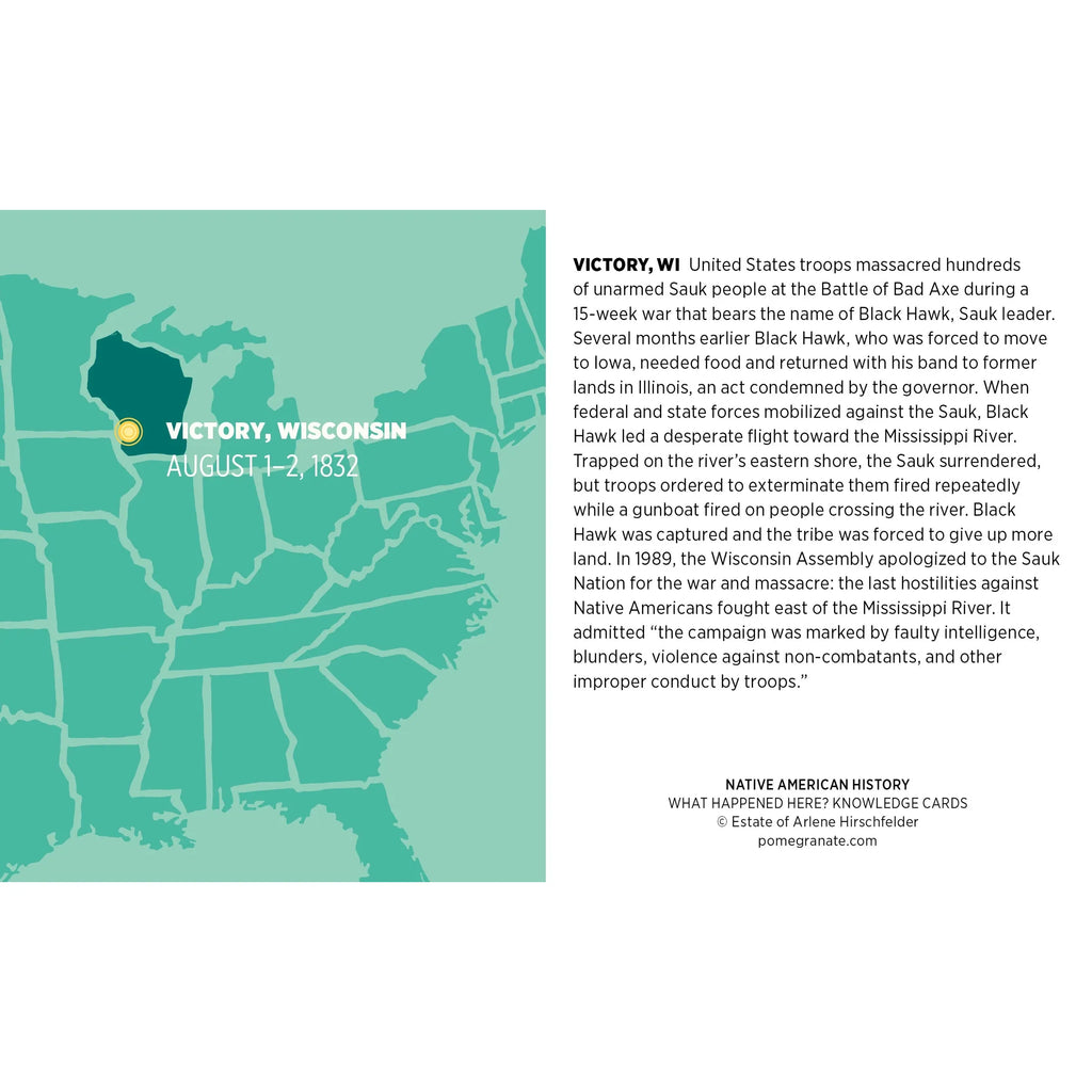 What Happened Here Native American History Knowledge Cards