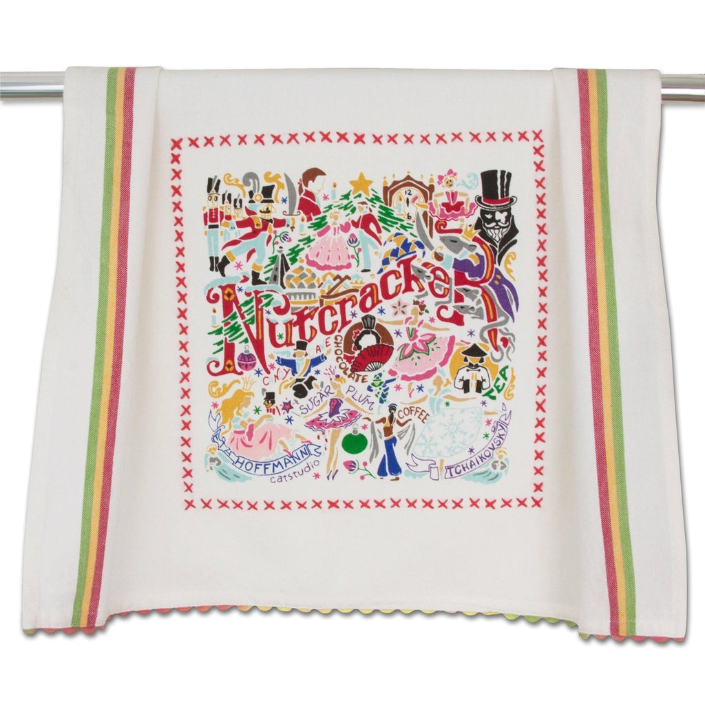 Nutcracker Dish Towel in Organdy Pouch