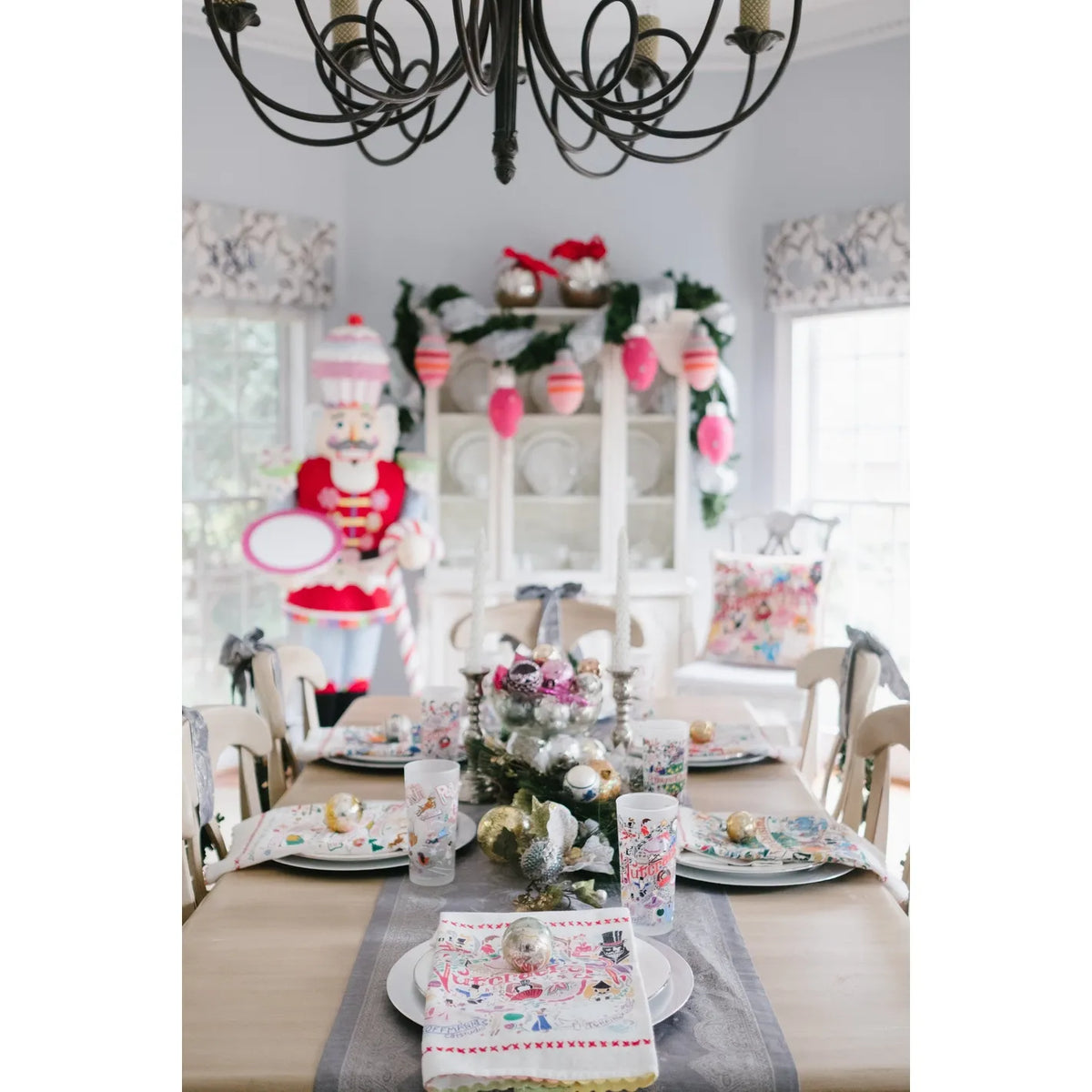 Nutcracker Dish Towel in Organdy Pouch