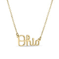 Gold Script Ohio Necklace