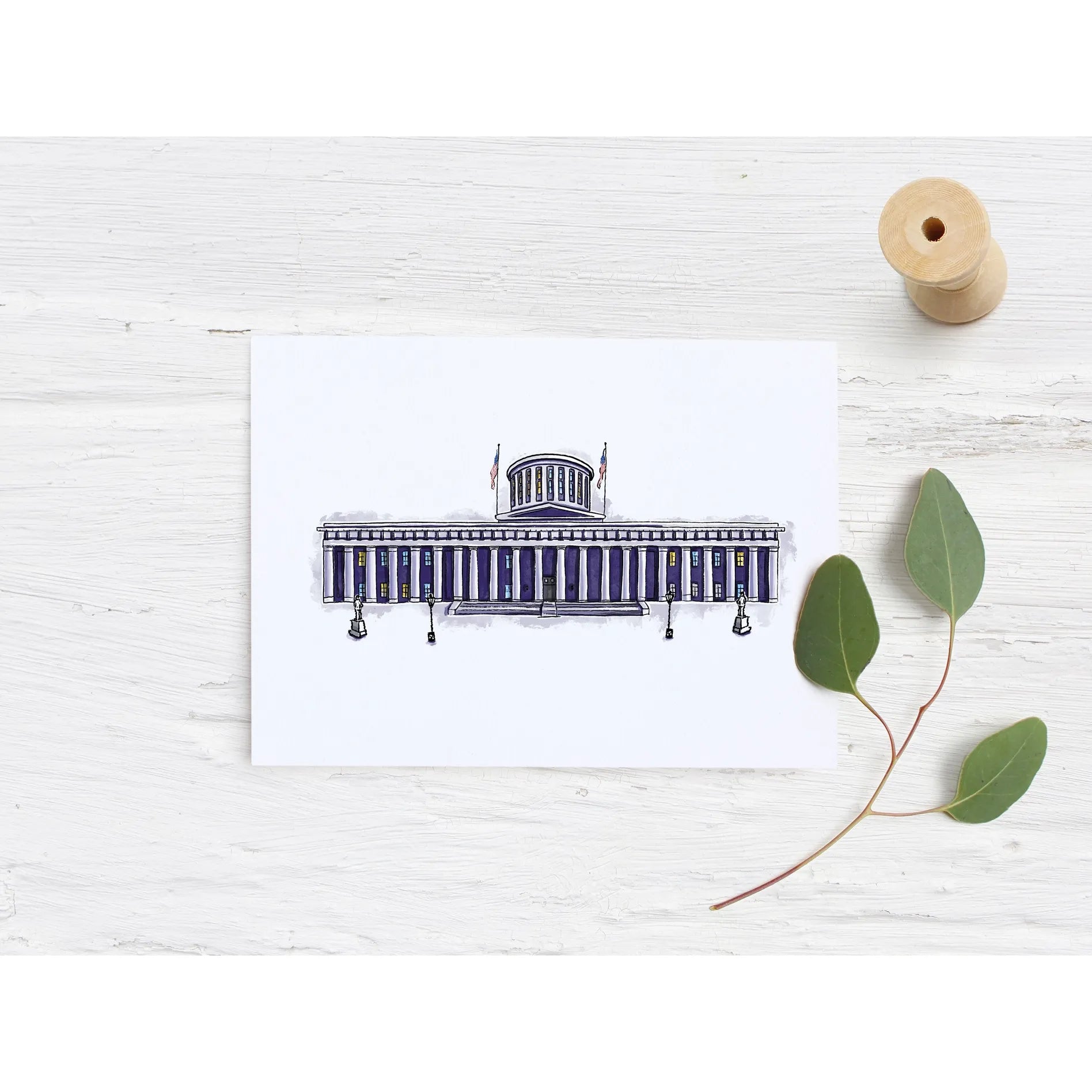 Ohio Statehouse Card by Local Artist