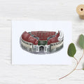 Ohio Stadium The Shoe Card by Local Artist