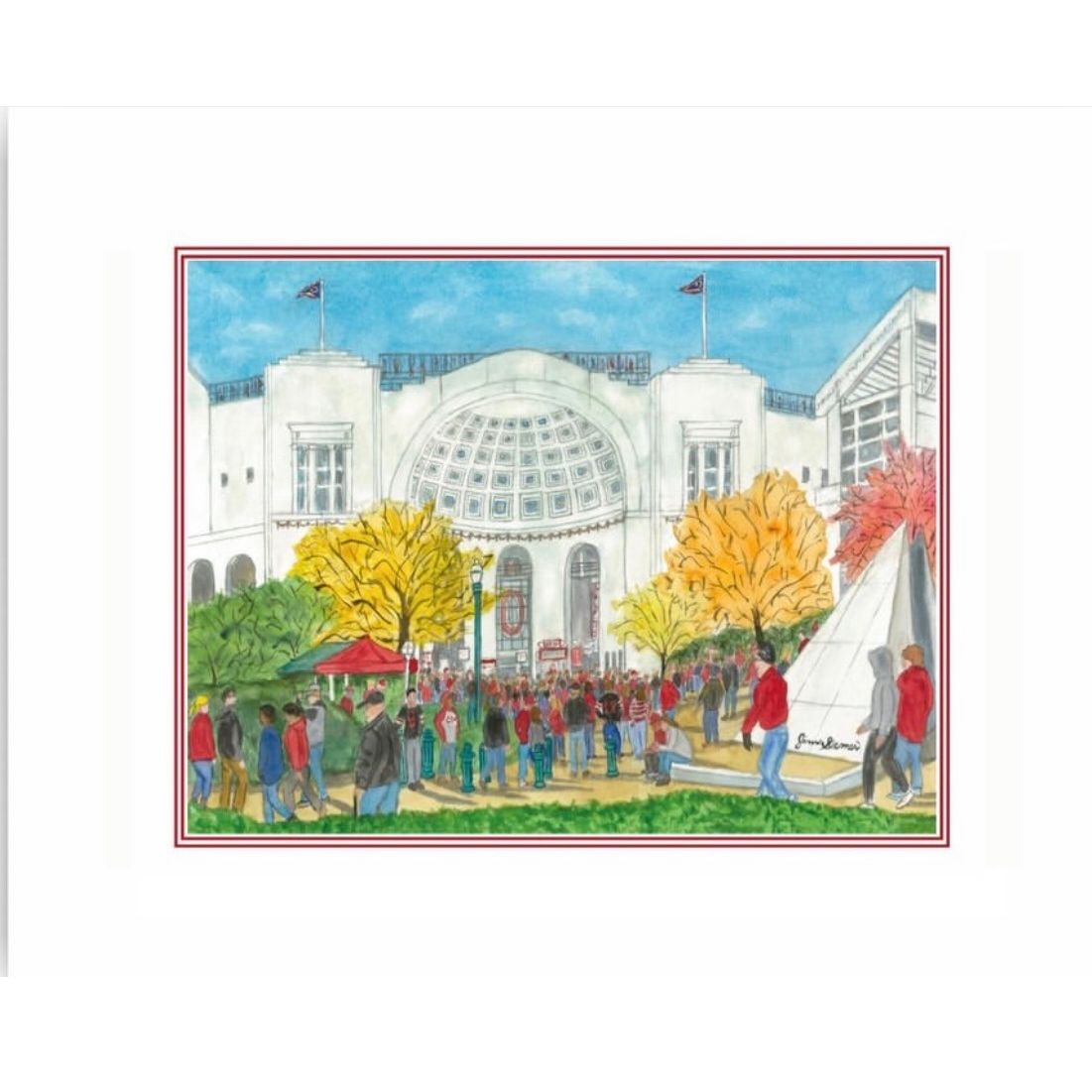 Game Day at the Shoe 5x7 Print by Jim Siemer