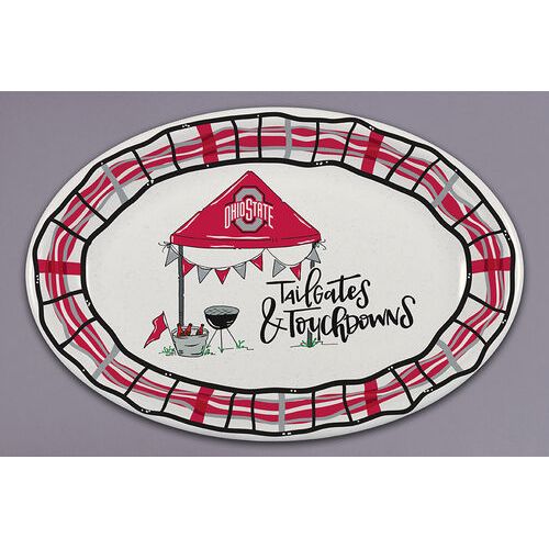 Ohio State Oval Melamine Dish