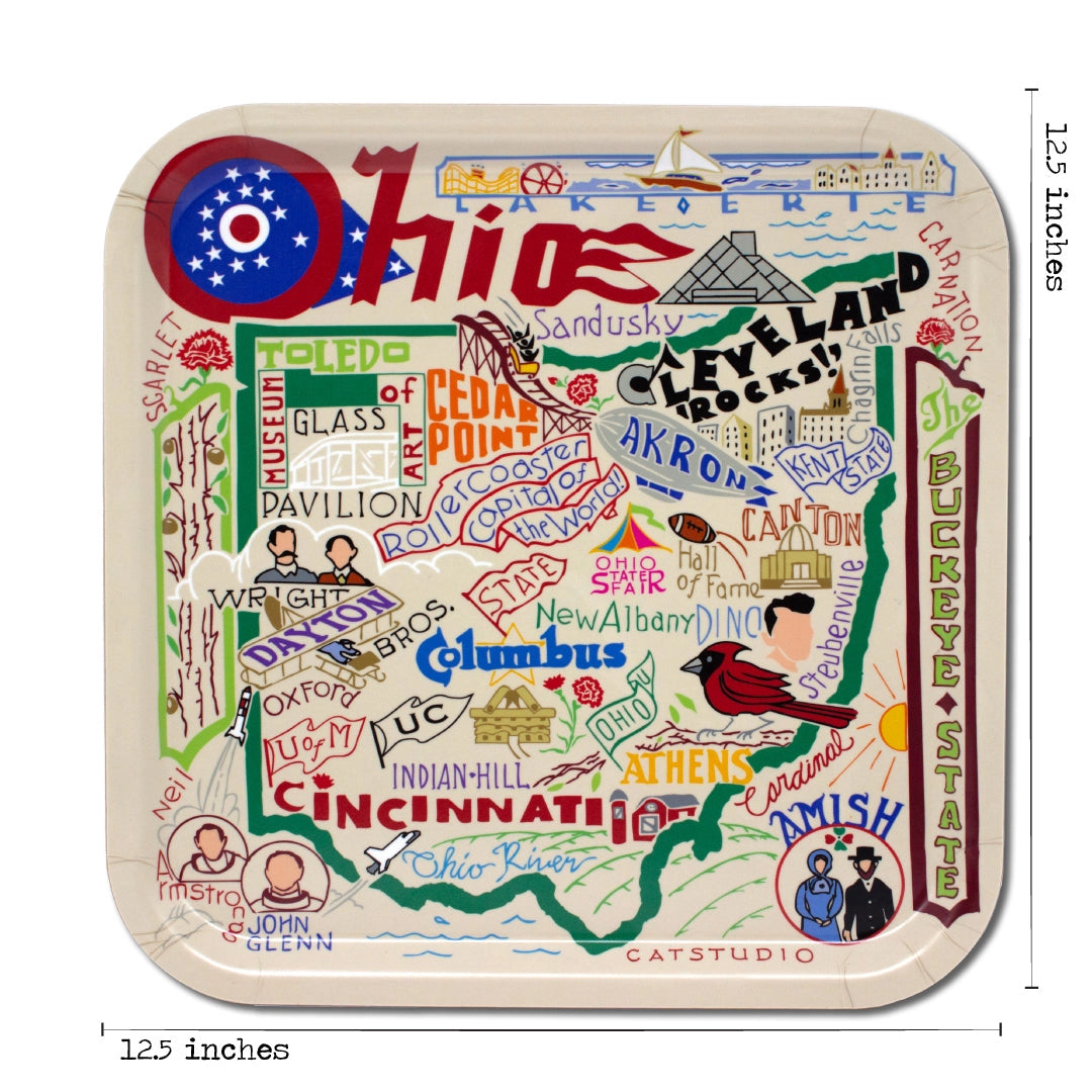 Ohio Landmarks Birchwood Tray