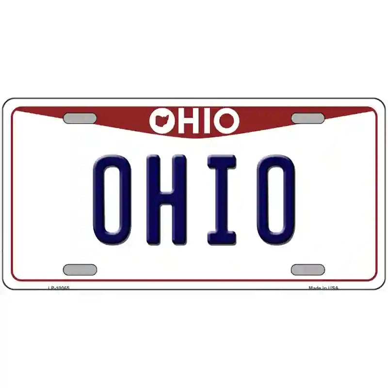 State of Ohio License Plate 12x6