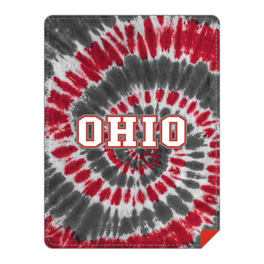 OHIO Tie Dye Plush Throw Blanket