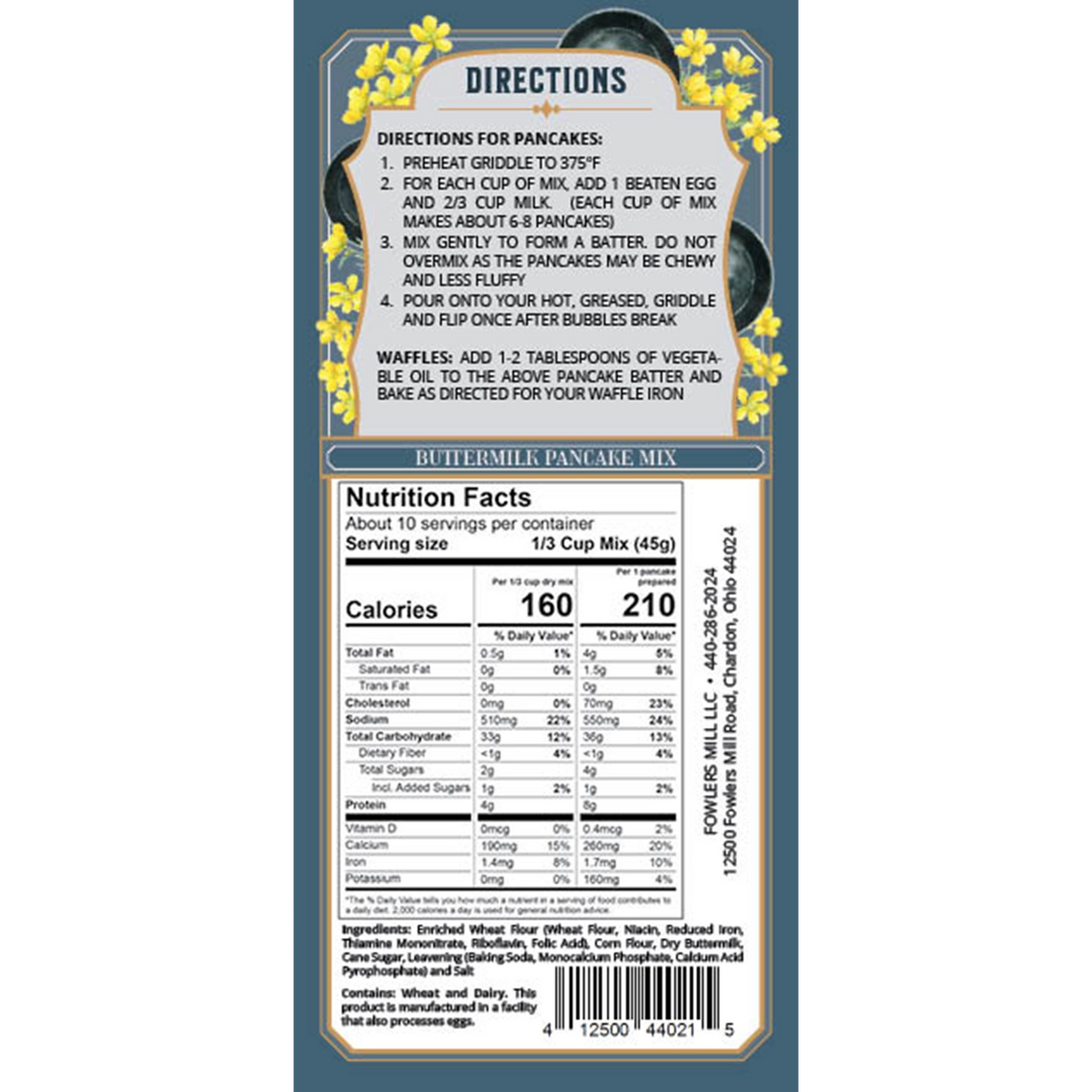 Fowler's Mill Buttermilk Pancake Mix