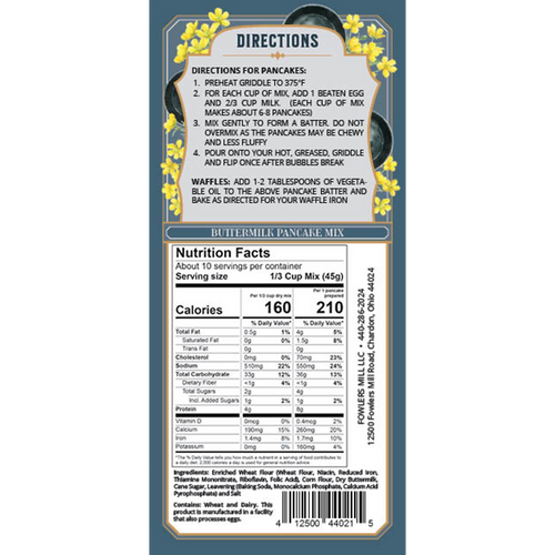 Fowler's Mill Buttermilk Pancake Mix